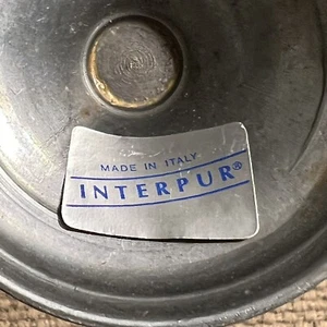 Interpur VTG Candelabra 5" Tall Brass Gray Patina Made in Italy Candle Holder - Picture 1 of 10