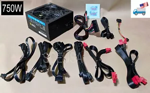 PowerSpec Fully Modular 80+ Gold 4x PCIE 750W ATX/EPS 12V Gaming PC Power Supply - Picture 1 of 13