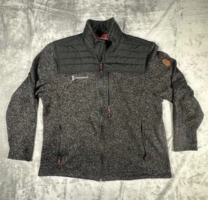 Jacket Mens XL Soft Shell Fleece Gray Black Full Zip - Picture 1 of 17