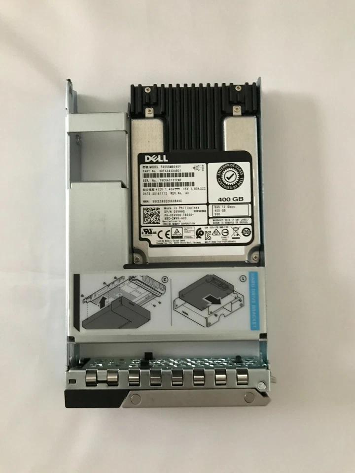 05VHHG DELL TOSHIBA PX05SMB040Y 400GB 12Gb/s SAS 3.5in MLC SSD R740 R640  R750 - Image 1 of 1