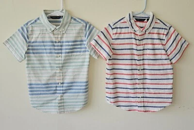 JANIE AND JACK Lot of 2 Button Down Short Sleeve Shirt Top Toddler Boys Size 5 - Image 1 of 4