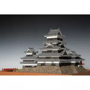 Kit modelli architettonici giapponesi in legno castello di Matsumoto 1/150 Woody Joe Shiro - Foto 1 di 7
