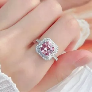 Natural Padparadscha Ceylon Sapphire 925 Sterling Silver Gemstone Ring Gift - Picture 1 of 8