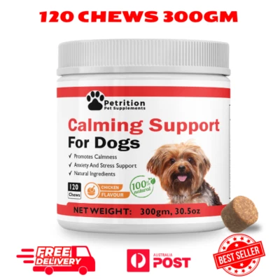 Petrition Calming Support for Dogs - 120 Chews Chicken Fl Anxiety Stress Barking - image 1 of 4