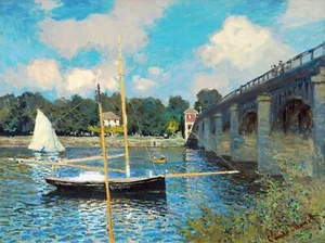 The Bridge at Argenteuil Painting by Claude Oscar Monet Reproduction - Picture 1 of 3