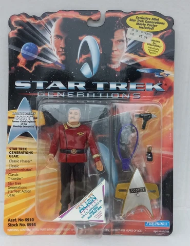 Star Trek Generations Montgomery Scott SCOTTY Action Figure Playmates 1994 New Cover