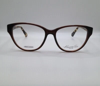 Marco de gafas Kenneth Cole New York KC0231 048 marrón tortuga gato 52-16-140 Foto 1 de 4