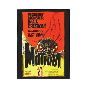 Manta de felpa de terciopelo - Póster de película vintage Mothra película japonesa Kaiju 1961 - Imagen 1 de 13