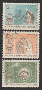 1962 North Vietnam Stamps Visit by Gherman Titov Scott # 211-213 Cto NH - Picture 1 of 1