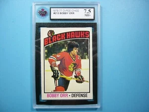 1976/77 O-PEE-CHEE NHL HOCKEY CARD #213 BOBBY ORR KSA 7.5 NM+ SHARP!! 76/77 OPC - Picture 1 of 2