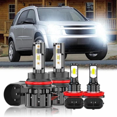 For Chevrolet Equinox 2005 2006 2007 2008 2009 LED Headlight Fog Light Bulbs Kit - Image 1 of 4