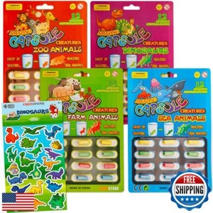 Grow In Water Crenstone Toys Party Favor Set -- 48 Animal Capsule Creatures ( - Picture 1 of 2