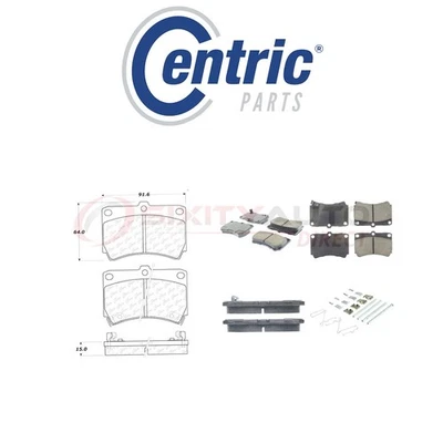 Centric Posi Quiet Ceramic Brake Pads w Shims for 1990-1995 Mazda 323 1.6L ld - Imagem 1 de 4
