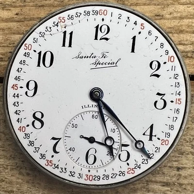 Movimiento Reloj Bolsillo Illinois Años 12 - Grado 274 - 21 Joyas, Ajustado 3 Pos Foto 1 de 2