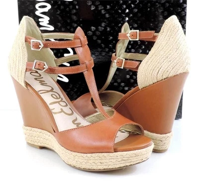 Sandalias de cuña Sam Edelman Katarina para mujer con correa en T talla 10 Foto 1 de 4