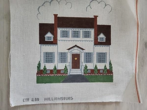 Williamsburg~ House~Colonial~HP Needlepoint - Picture 1 of 2