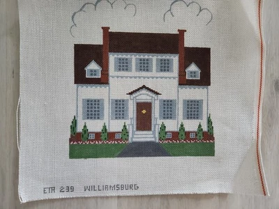 Williamsburg~ House~Colonial~HP Needlepoint - Image 1 of 2