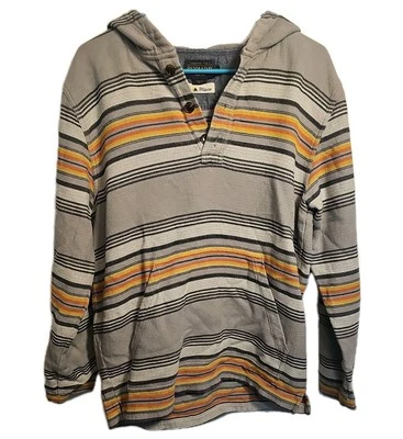 Pendleton Hoodie Mens small Gray Colorful Serape Striped Sweatshirt Surf Henley - Image 1 of 4