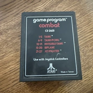 Combat (Atari 2600, 1977) Game Program Cartridge Only Tested Cleaned CX-2601 - Picture 1 of 3