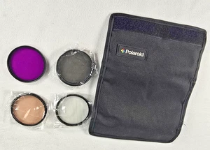 Polaroid Camera Lens Filter Set with Case 4 Filters UV CPL ND Purple 58MM - Picture 1 of 3