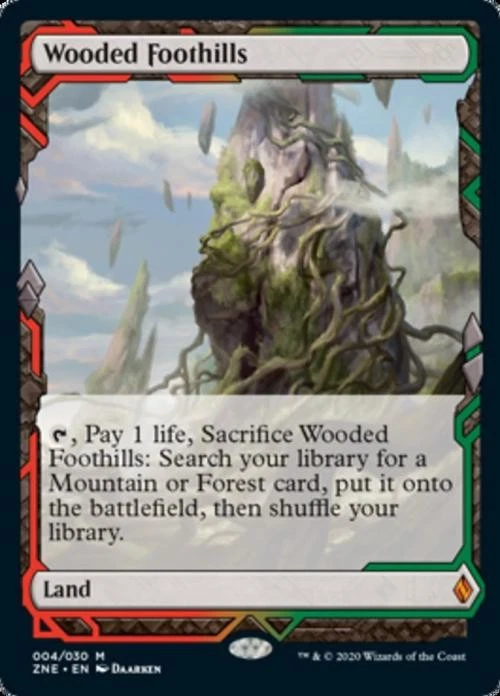 Wooded Foothills -Foil Light Play MTG Zendikar Rising Expeditions - Image 1 of 1