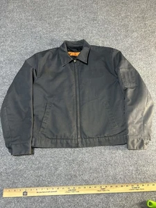 Vintage maiden USA red Kap grey mechanic work coat quilted lining size medium  - Picture 1 of 7