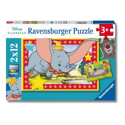 Ravensburger - Puzzle 2x12 Pezzi Disney Classics | Puzzle Bambini 3 Anni | HFQk - Immagine 1 di 4