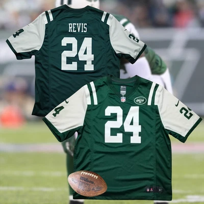纽约喷气机队 Darrelle Revis #24 球衣 2XL 耐克 NFL On Field 绿色全新无标签 — 第 1/4 张图片