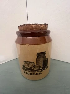 Pearson of Chesterfield England  Stoneware Pickle Jar, 6" In Height 4" Diameter - Picture 1 of 10
