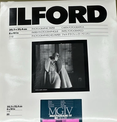 "OFERTA" ILFORD MULTIGRADO IV DELUXE BRILLANTE 8"X10" 25+ HOJAS - ENVÍO GRATUITO Foto 1 de 3
