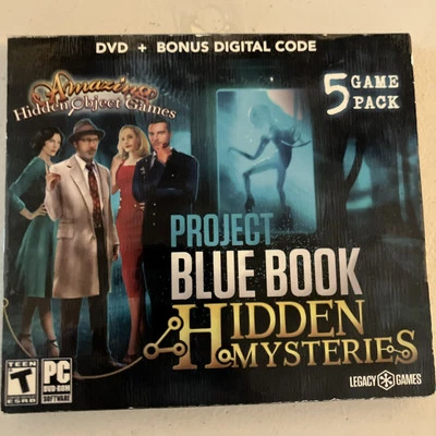 Project Blue Book: Hidden Object Mysteries 5 Game Pack - PC CD-ROM NEW, Sealed - Image 1 of 2