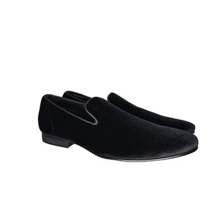 Steve Madden Laight Samt Slipper Halbschuhe Herren Größe 8,5 schwarz 099085 neu im Karton - Bild 1 von 6