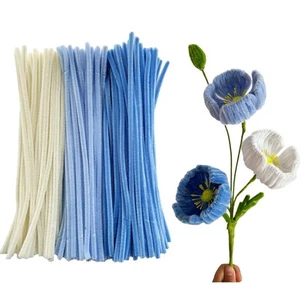 300 limpiadores de tuberías colores surtidos gruesos chenilla palos artesanales 12" - Imagen 1 de 6