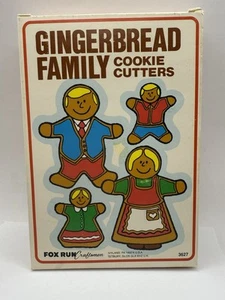 Vintage Gingerbread Family Cookie Cutters Lot of 4 Stainless Made USA 1983 - Picture 1 of 20