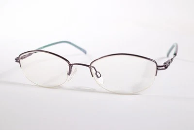 Elle Eyeglasses EL 18556 Women Purple Semi-Rimless Titanium Glasses Frames 50 mm - Image 1 of 4