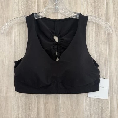 Beyond Yoga in The Loop Sports Bra Womens Large Black Made in USA Gym Workout - Image 1 of 4