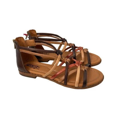 Pikolinos Sandals Womens Size 10 Algar Tan Ankle Zip 40 EU New in Box  - Image 1 of 4