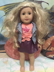 American Girl Puppe 18 Zoll Tenney Grant Meet blond lockiges Haar braune Augen Sommersprossen - Bild 1 von 6