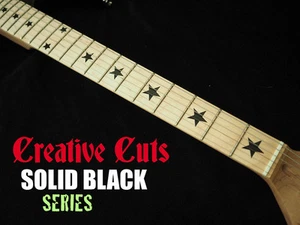 Stars BLACK Vinyl Inlay Star Decals for Fender Telecaster or Maple Neck GUITARS - Picture 1 of 3