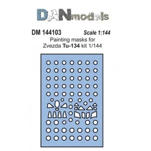 DAN Models 144103 Painting Masks Scale 1:144 for Tu-134, for Zvezda 7007 kit - Picture 1 of 6