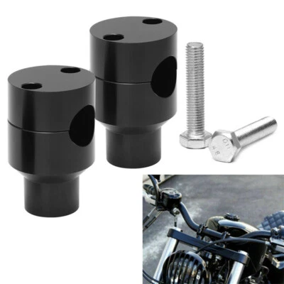 Elevadores de manillar de motocicleta de 25 mm de diámetro para Harley Dyna Sportster Softail Foto 1 de 4