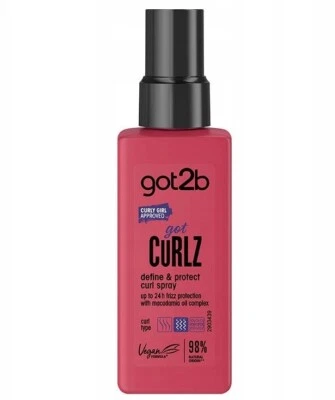 37,72€/L - 6x Schwarzkopf Got2b Got Curlz Define & Protect Lockenspray - 150ml - Bild 1 von 2