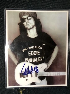 Eddie Van Halen ¡Raro! Foto firmada autografiada de Van Halen 8x10 certificado de autenticidad - Imagen 1 de 2