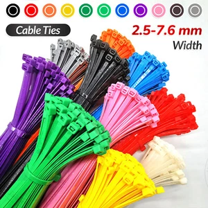 Cable Ties Heavy Duty Long and Wide Extra Large Zip Ties Black and White wrap - Picture 1 of 27
