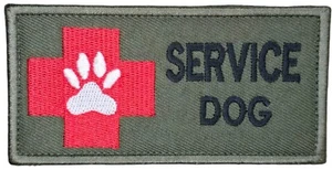 SERVICE DOG MEDIC EMS MEDICAL PET ARMY TACTICAL FOREST HOOK MORALE PATCH VEST - Picture 1 of 2