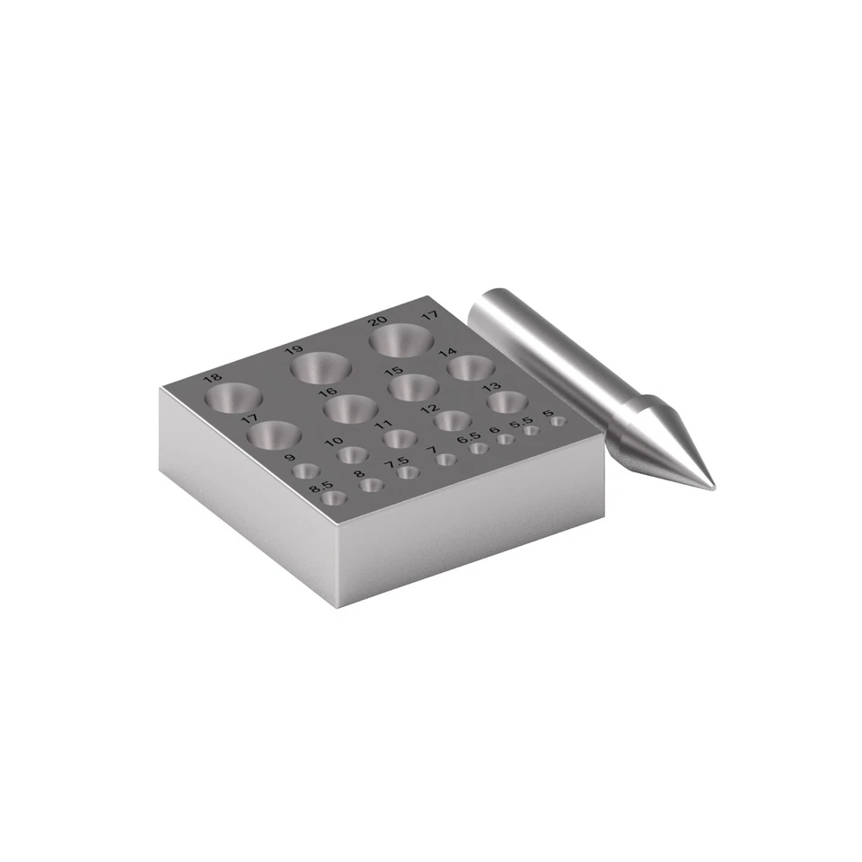 Round Punch Bezel Block Set with Size 5mm-20mm & 17 Degrees with 20 Holes - Image 1 of 1