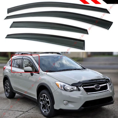 PARA 13-17 SUBARU XV CROSSTREK 12-16 IMPREZA VAGÓN VENTANA VISERA PROTECTOR DE LLUVIA + CLIP Foto 1 de 4