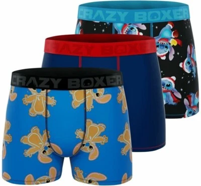 Трусы мужские Crazy Boxer X-Large 40-42 рождественские LILO & STITCH пряники 3 пары - Изображение 1 из 4