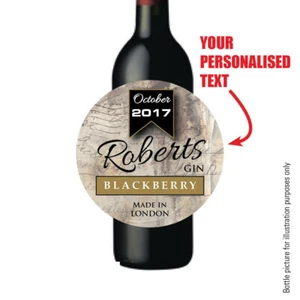 12 x 88mm GRANDE Personalizado Hecho en Casa Etiquetas de Ginebra Pegatinas Botella de Vino 188 - Imagen 1 de 1
