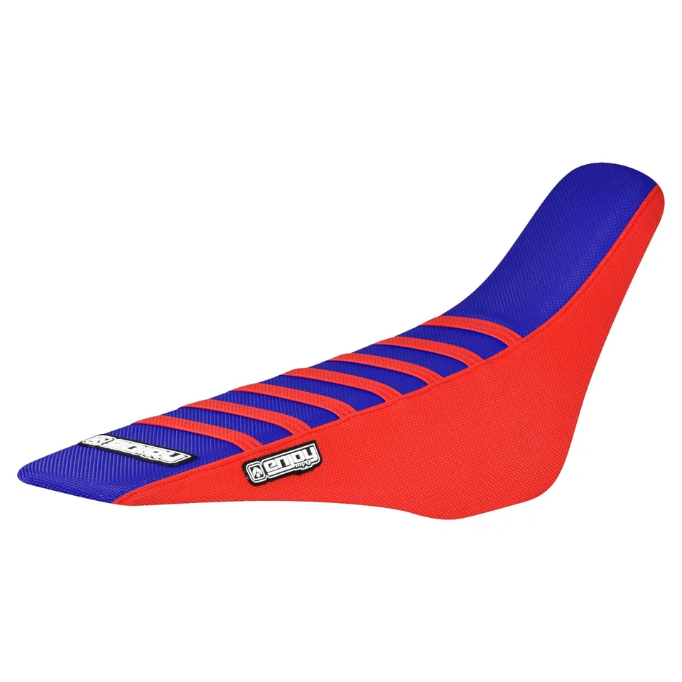 2007 - 2024  HONDA CRF 150 R SEAT COVER by Enjoy MFG  RED/ BLUE/ RED ribs #50 - Image 1 of 4
